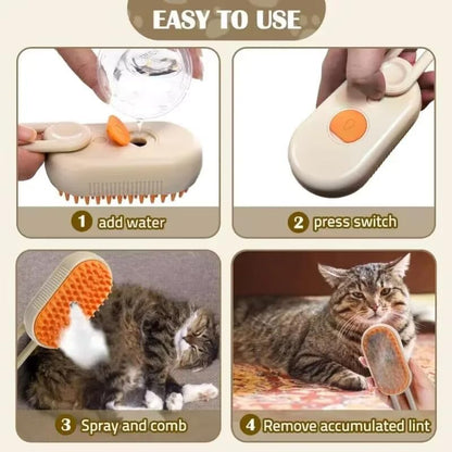 Rechargeable Cat & Dog Steam Grooming Brush